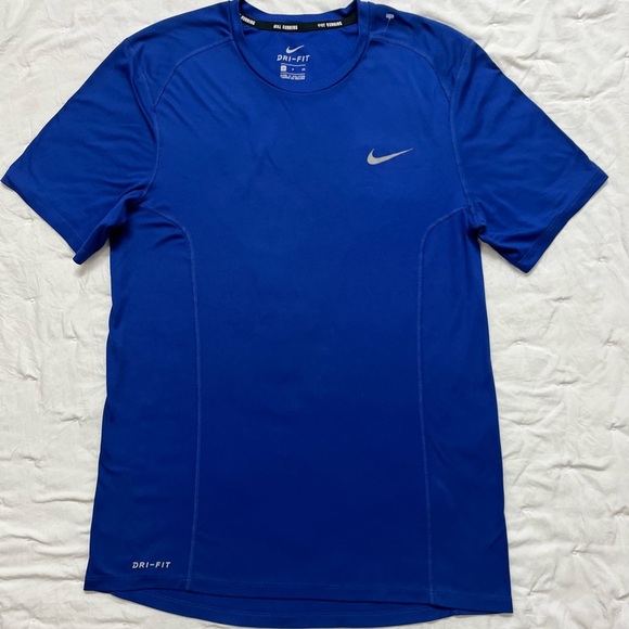 Nike Blue Short Sleeve Performance Tee - Picture 1 of 5